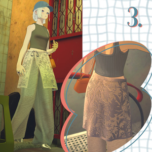 【VRC想定セミ対応衣装】lace wrap skirt-レースラップスカート- 缩略图 6