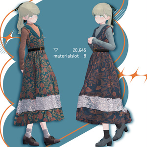 【VRC想定衣装】lace knit dress-レースニットワンピース-【Lapwing】【Grus】【Marycia】 缩略图 2