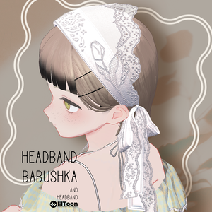 【VRC想定】ヘアバンドバブーシュカ【セミ対応】