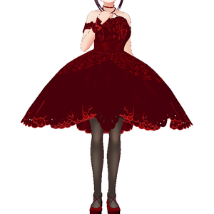 #VRoid正式版（stable ver.）&Beta：《3Colors》パーティードレス＆靴セット/puffy skirt dress：セシル変身