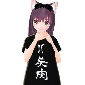 #VRoid＆Real：リアル人間用データつき・「バ美肉」Tシャツ/Babiniku T-shirt