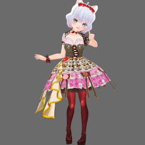 #VRoid正式版（stable ver.）&Beta：ハッピーバレンタイン❤チョコレートスイーツアイドルワンピース＆靴セット/Valentine's Chocolate sweets idol onepiece&Shoes：セシル変身