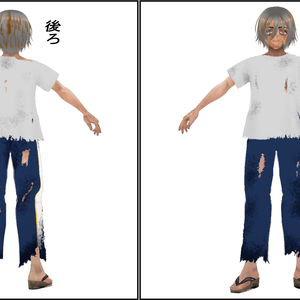 【無料】VRoid用 浮浪者風 男性モデル（.vroid + .vrm）NPC・ゲーム用