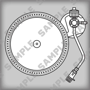 レトロなレコードプレーヤー - Vintage record player with vinyl disc.
