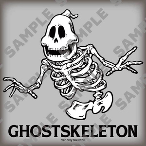 モノトーンのレトロな骸骨のベクターイラスト/ - Vintage Style Skeleton - Vector Illustration
