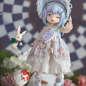 Baby Kumako等 26cmドール用 ギンガム苺ワンピース&くま耳 Baby Kumako等 26cmドール用 ギンガム苺ワンピース&くま耳
