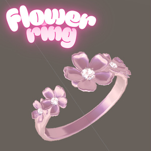 flower ring【世界一お揃いにしたい指輪】- 全アバター対応