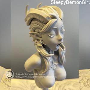 Sleepy Demon Girl 【3Dプリンター】STL
