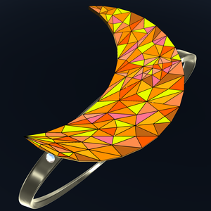 [VRChat]crescent moon_stained 4種色分け可能