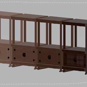 本棚の家具 Bookshelf Furnitureㅣ3D モデル【VRChat】