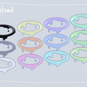 A Melted Angel Ring Set 溶けたエンジェルリングセットㅣ3D モデル【VRChat】