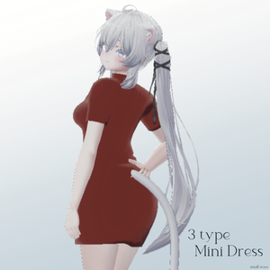 【しお対応】3type Mini dressㅣ3Dモデル【VRChat】