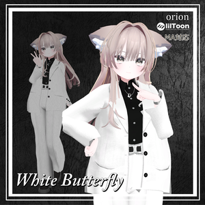 【モード・ハイエンドパンツスタイル】 White Butterfly 【複数アバター対応】