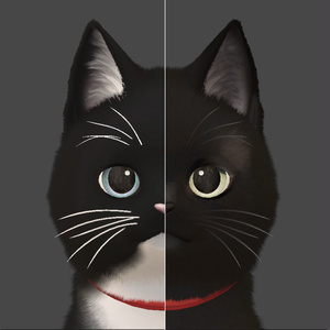 【VRC】にゃにゃまる対応黒猫テクスチャ 缩略图 2
