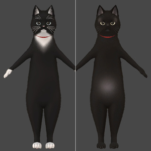 【VRC】にゃにゃまる対応黒猫テクスチャ 缩略图 3