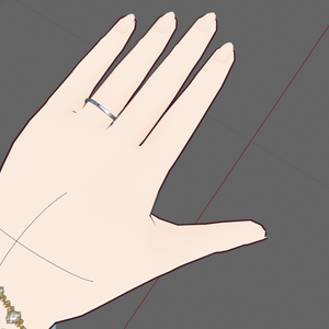 【3D】結婚指輪にも使えるシンプルなダイヤのシルバーリング