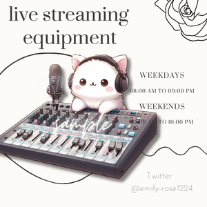 【Vtuber素材】配信機材でLiveする猫 /   live streaming 