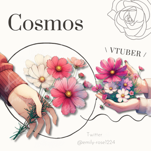 【VTuber向け】秋桜を持つ手 / Cosmos /コスモス〈透過png〉※無料あり