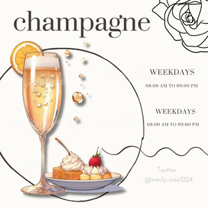 【カフェ素材】シャンパンとおつまみ /champagne/ YouTubeサムネ〈透過png〉