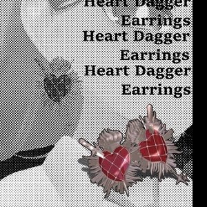 【ルルネ・エク対応】Heart Dagger Earring