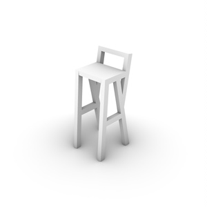 ハイスツール 椅子 3D model 3Dプリンタ chair free フリー rhinoceros stl obj fbx blend