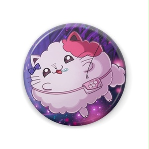シンプルデザインの猫缶バッジ 2color - 猫かわいい！猫最高！ - 猫