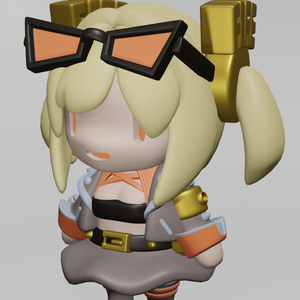 【無料配布】【３Dモデル】バーニスのちびキャラ【ゼンゼロ】
