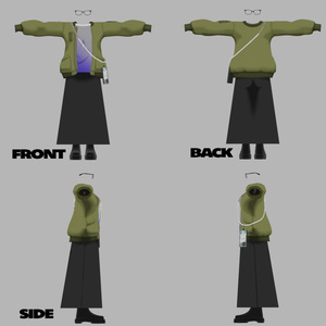 MA-1_styling / VRchatアバター用ウェア(.stアバター/一色晴.桝花蒼対応) 缩略图 3