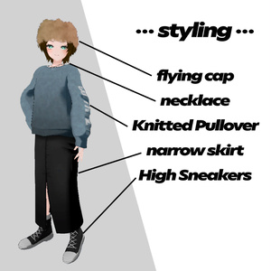KNIT_styling / VRchatアバター用ウェア(.stアバター/一色晴.桝花蒼対応) 缩略图 2