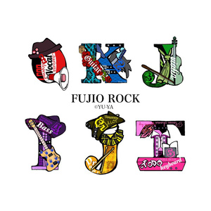 FUJIO ROCK initial sticker