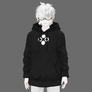 [VRoid/Free] Basic Hoodie Black ベーシックパーカー ブラック #Revirsi rv0001-k