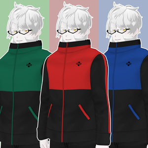 [VRoid/Free] Basic Windbreaker Red/Green/Blue ベーシックウィンドブレーカー レッド/グリーン/ブルー #Revirsi rv0015-r/g/b