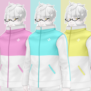 [VRoid/Free] Basic Windbreaker Light Blue/Pink/Yellow ベーシックウィンドブレーカー ライトブルー/ピンク/イエロー #Revirsi rv0015-c/m/y