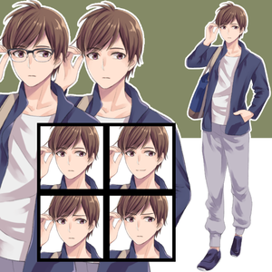 【立ち絵素材】男性02　私服