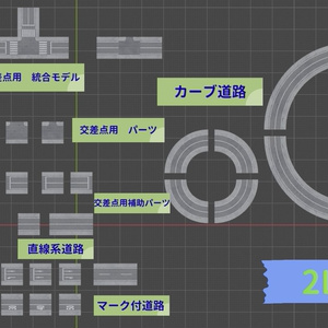 道路アセット（1・2・4車線セット） 缩略图 3