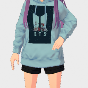 BTS black background icon hoodie