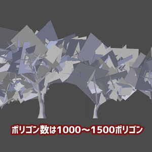 [VRChat対応]桜の木4本セット＋花吹雪 缩略图 5