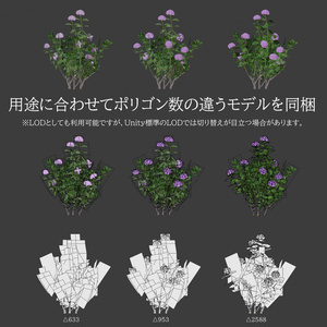 [VRChat/cluster対応]紫陽花セット