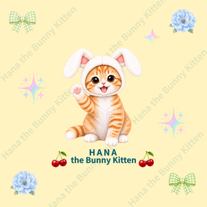 Hana the Bunny Kitten デジタルペーパー  5枚セット Vol.2