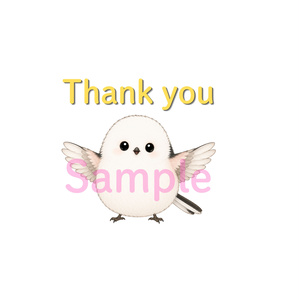 シマエナガ Thank you デジタルペーパー 5枚セット