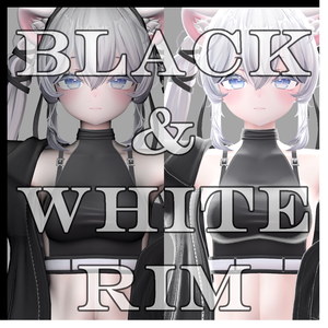 【 無料 / free 】⚫️Black&White Rim⚪️