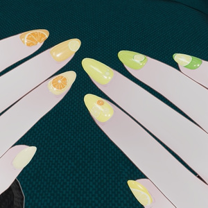 【テクスチャのみ】シンプルジェルネイル用テクスチャ「柑橘」