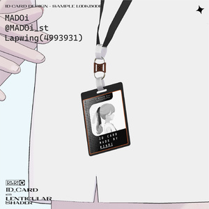 【5アバター対応】ID CARD with LENTICULAR Shader 缩略图 2