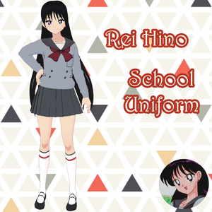 [Vroid] Rei Hino // Sailor Mars // School Uniform Texture