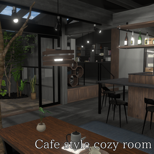 [3D world] Cafe style cozy room