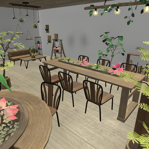 [3Dモデル]ボタニカルカフェセット　３８点 缩略图 4