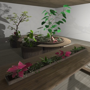 [3Dモデル]ボタニカルカフェセット　３８点 缩略图 2