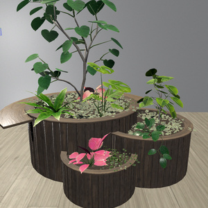 [3Dモデル]ボタニカルカフェセット　３８点 缩略图 11