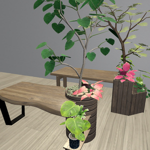 [3Dモデル]ボタニカルカフェセット　３８点 缩略图 13