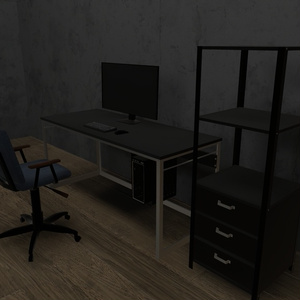 [3Dモデル]書斎セット　17点セット 缩略图 2
